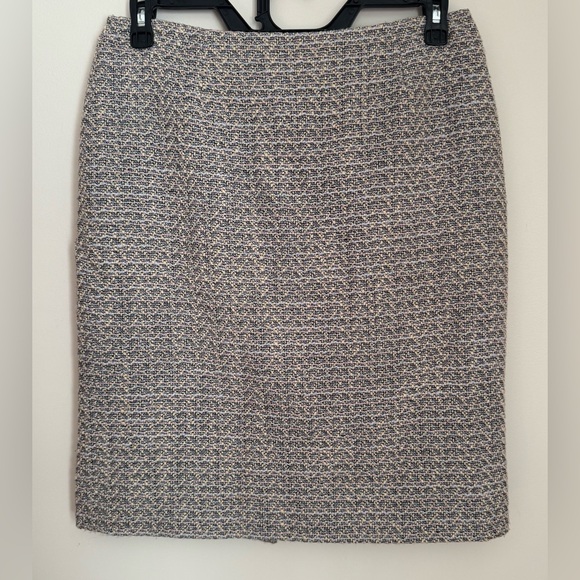 Talbots Dresses & Skirts - Vintage Talbots Blue Beige Tweed Textured Pencil Skirt Women’s 12P Career Casual